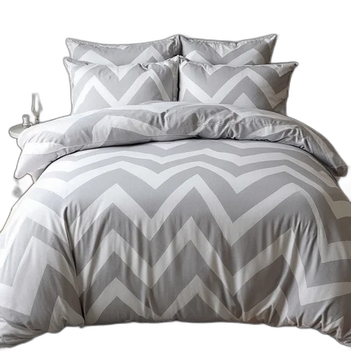 monochrome, earth tones, pastel, grey, chevron, pattern, duvet, cover transparent PNG cut-out