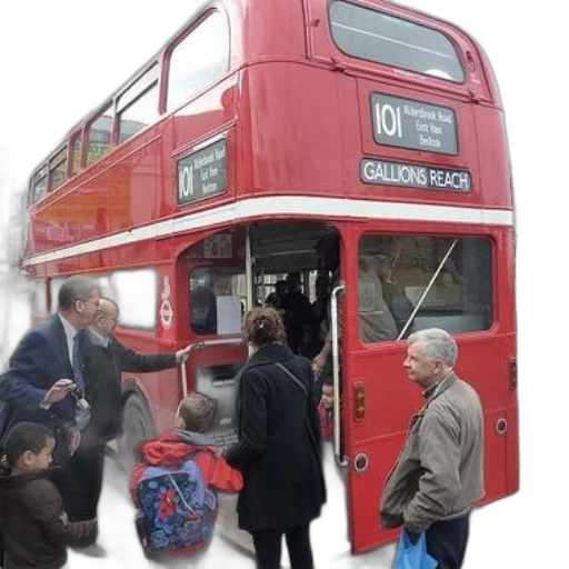 3d render, photorealistic, snow, city street, red, double-decker, bus, route transparent PNG cut-out