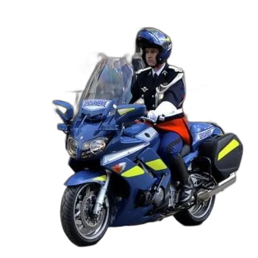 concept art, 3d render, police, officer, rides, blue, motorcycle, front transparent PNG cut-out