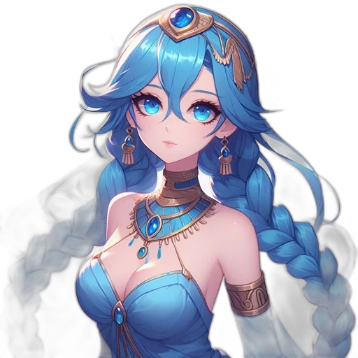 staff, crown, dress, jewelry, fantasy art, anime, pixel art, concept art transparent PNG cut-out