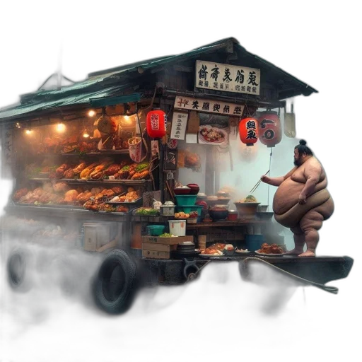 food, staff, robot, car, photorealistic, concept art, 3d render, fantasy art transparent PNG cut-out