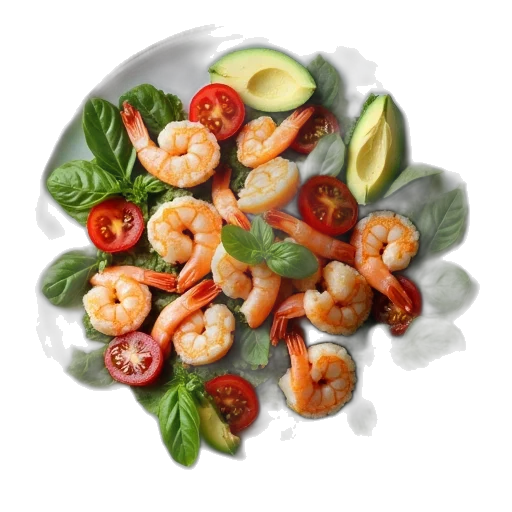 food, photorealistic, 3d render, overhead transparent PNG cut-out