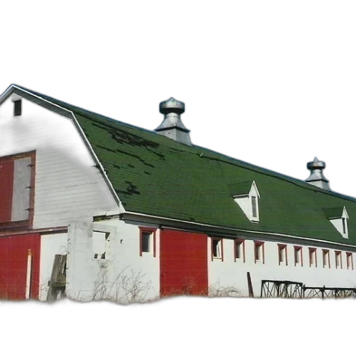building, food, 3d render, concept art, photorealistic, large, white, barn transparent PNG cut-out