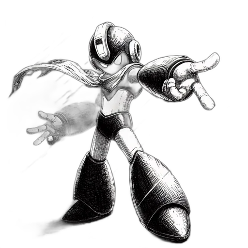 robot, weapon, creature, mask, concept art, comic book art, pencil sketch, fantasy art transparent PNG cut-out