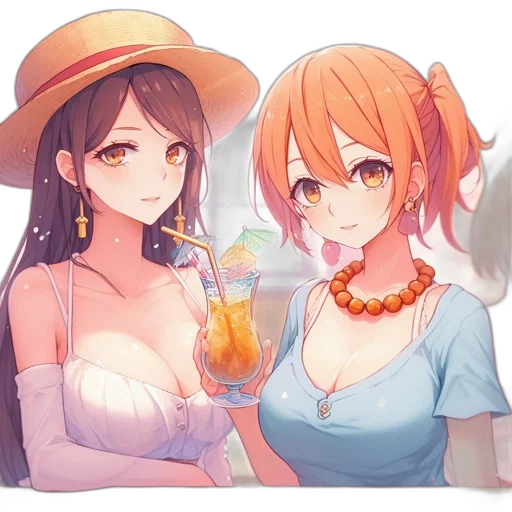 hat, staff, food, dress, anime, pixel art, concept art, fantasy art transparent PNG cut-out