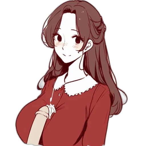 dress, staff, hair, face, pixel art, anime, cartoon, fantasy art transparent PNG cut-out