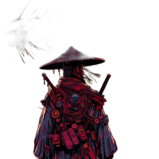 umbrella, weapon, mask, staff, concept art, cyberpunk, fantasy art, watercolor transparent PNG cut-out