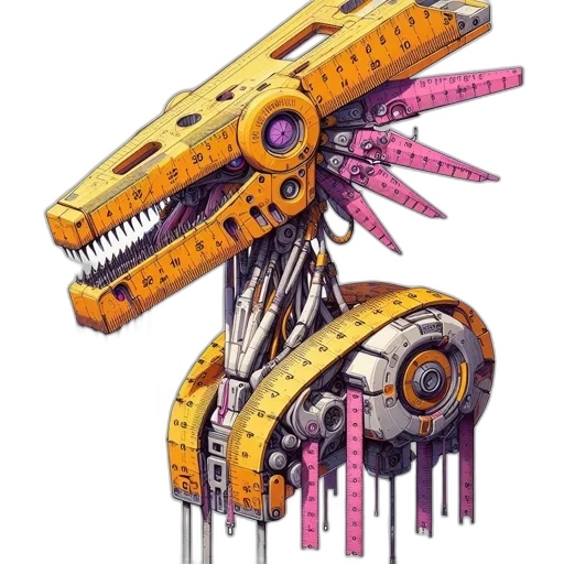robot, weapon, staff, creature, cyberpunk, concept art, pixel art, vaporwave transparent PNG cut-out