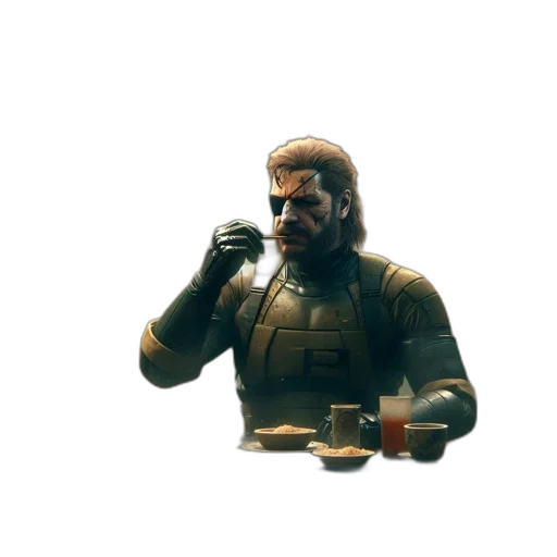 mask, face, weapon, jacket, concept art, pixel art, 3d render, vaporwave transparent PNG cut-out