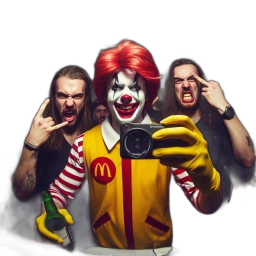 food, concept art, comic book art, photorealistic, pixel art, image, ronald, mcdonald transparent PNG cut-out