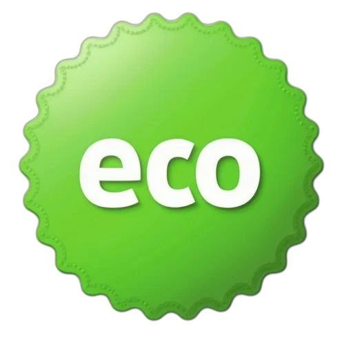 green, sticker, words, eco transparent PNG cut-out