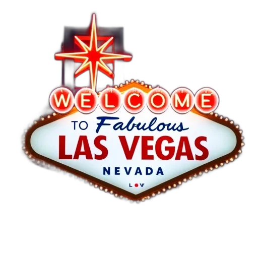 las, vegas, casinos, sign transparent PNG cut-out