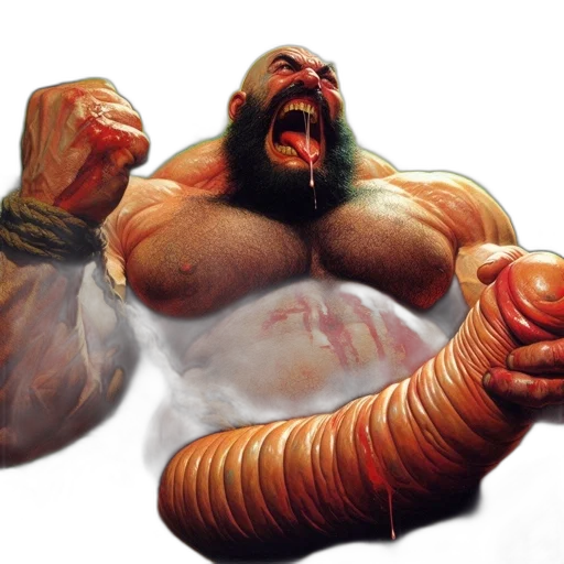 creature, food, concept art, photorealistic, fantasy art, comic book art, dense, jungle transparent PNG cut-out