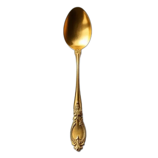 jewelry, food, weapon, staff, golden, gold, spoon, intricate transparent PNG cut-out