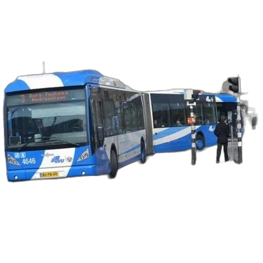 staff, 3d render, photorealistic, concept art, two, blue, buses, parked transparent PNG cut-out