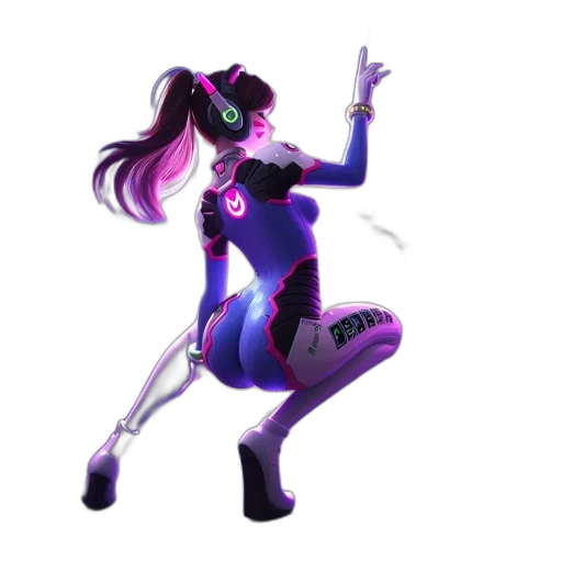 staff, robot, concept art, cyberpunk, 3d render, pixel art, neon lights, outer space transparent PNG cut-out
