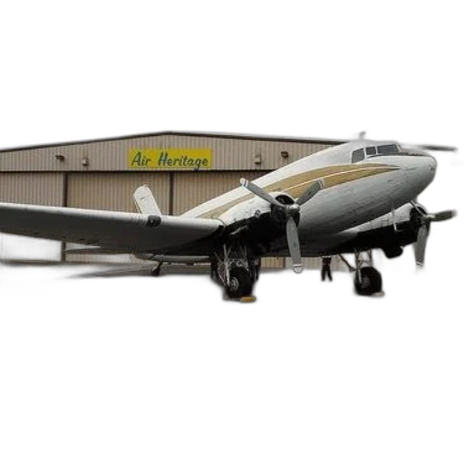 vintage, airplane, air, heritage, signage, hangar, behind transparent PNG cut-out