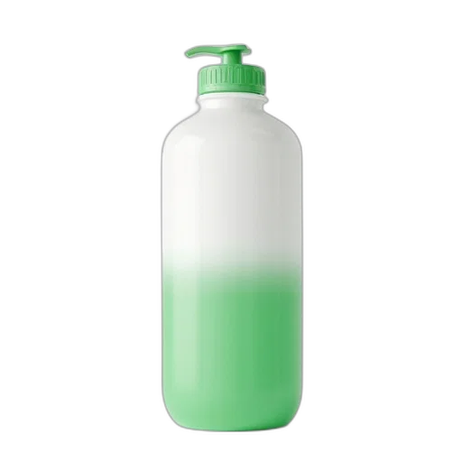 bottle, hair, weapon, dress, 3d render, green, white, plastic transparent PNG cut-out