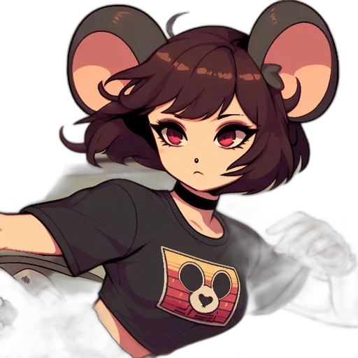 staff, anime, concept art, cartoon, pixel art, dark, red, monochrome transparent PNG cut-out