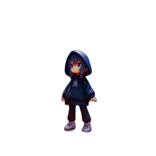 jacket, staff, creature, mask, pixel art, 3d render, concept art, anime transparent PNG cut-out