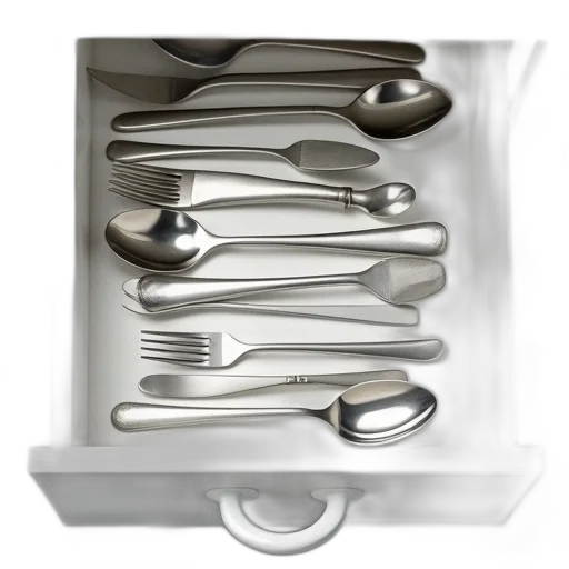 jewelry, food, furniture, weapon, 3d render, white, drawer, handle transparent PNG cut-out