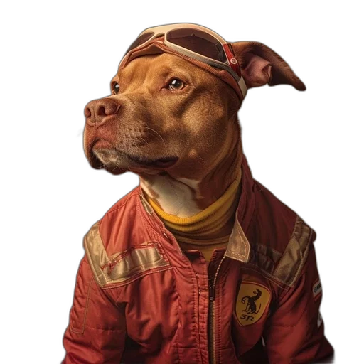 jacket, animal, staff, face, concept art, photorealistic, comic book art, cyberpunk transparent PNG cut-out