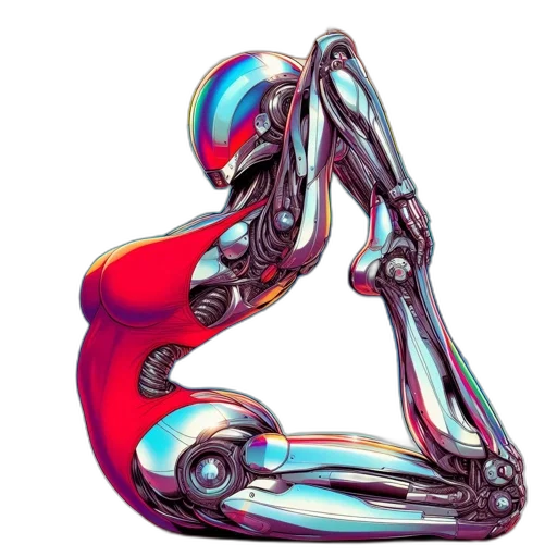 robot, jewelry, shoes, face, concept art, 3d render, cyberpunk, vaporwave transparent PNG cut-out