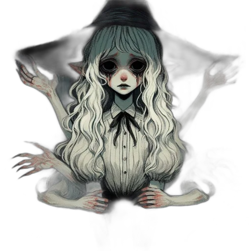 creature, mask, dress, face, fantasy art, concept art, watercolor, pixel art transparent PNG cut-out