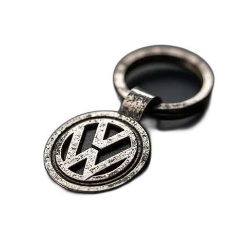 jewelry, car, 3d render, keychain, volkswagen, emblem, word, cut transparent PNG cut-out