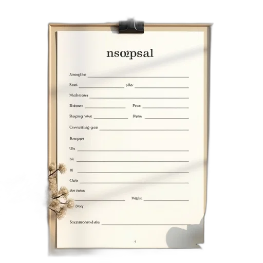 seminar, proposal, questionnaire, page transparent PNG cut-out