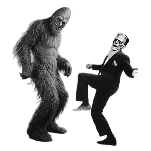 creature, animal, concept art, snowy, background, large, bipedal, yeti-like transparent PNG cut-out