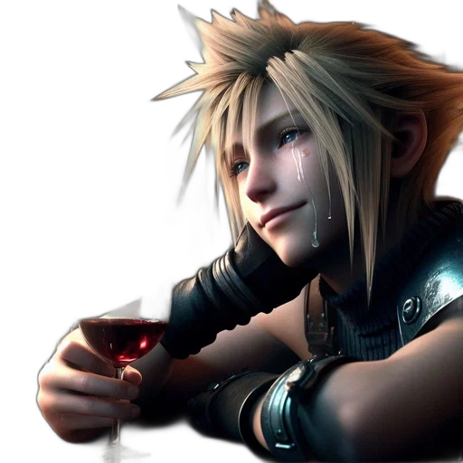 weapon, concept art, 3d render, fantasy art, photorealistic, man, spiky, blond transparent PNG cut-out
