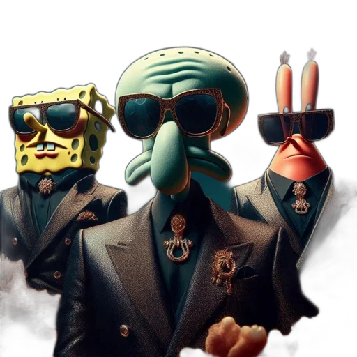 mask, jacket, robot, staff, concept art, 3d render, comic book art, cartoon transparent PNG cut-out