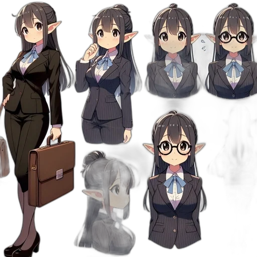 staff, concept art, anime, 3d render, cartoon, dark, monochrome, earth tones transparent PNG cut-out