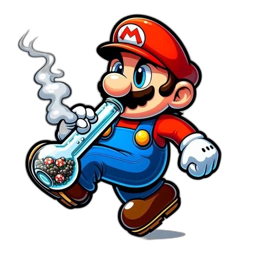 staff, weapon, pixel art, concept art, 3d render, cartoon, mario, video transparent PNG cut-out