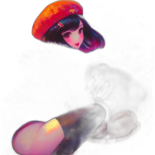 hat, weapon, bottle, umbrella, concept art, watercolor, pixel art, vaporwave transparent PNG cut-out