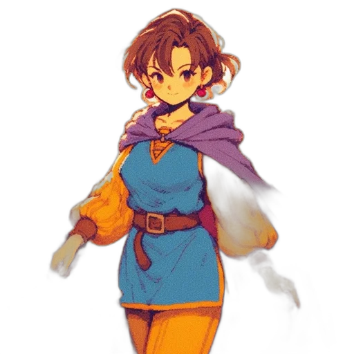 staff, dress, jacket, weapon, concept art, pixel art, anime, fantasy art transparent PNG cut-out