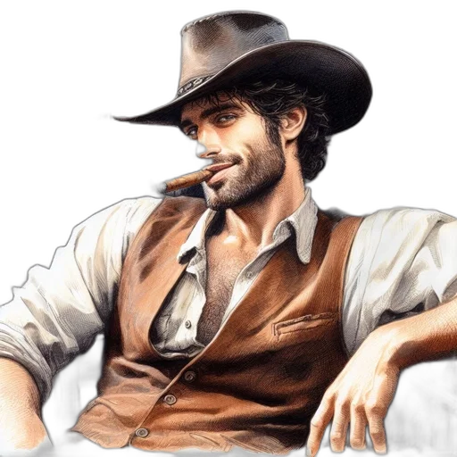 hat, photorealistic, concept art, oil painting, fantasy art, older, man, resembling transparent PNG cut-out