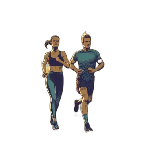 pixel art, concept art, comic book art, 3d render, pastel, blue, neon, couple transparent PNG cut-out