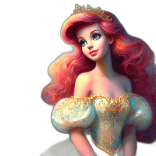 crown, dress, fantasy art, photorealistic, 3d render, concept art, underwater, regal transparent PNG cut-out