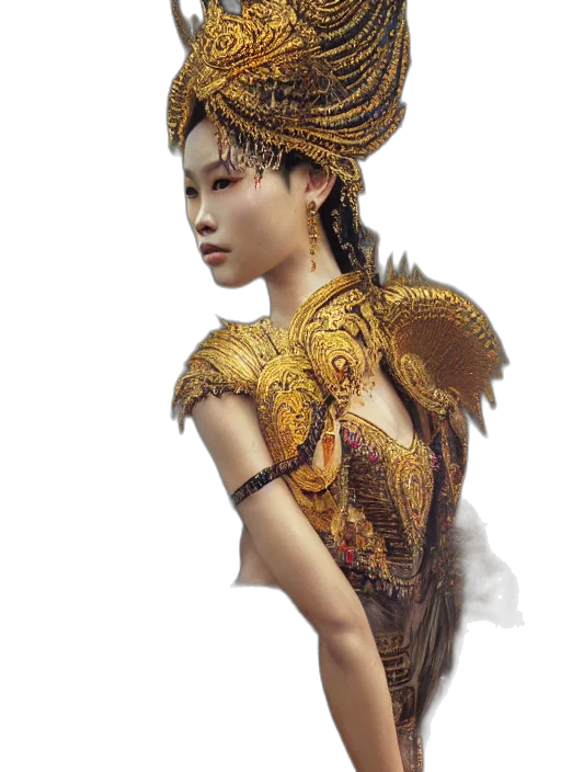dragon, dress, crown, jewelry transparent PNG cut-out
