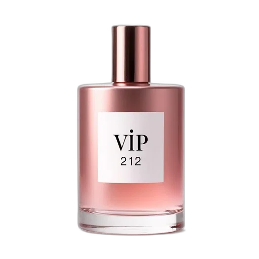 bottle, 3d render, photorealistic, sleek, modern, rose-scented, perfume, metallic transparent PNG cut-out