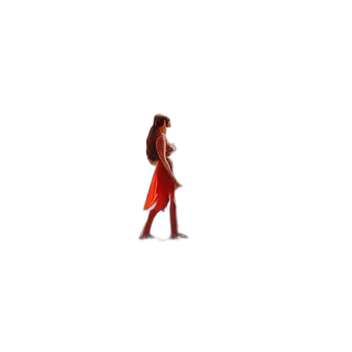 dress, staff, hair, umbrella, 3d render, pixel art, concept art, photorealistic transparent PNG cut-out