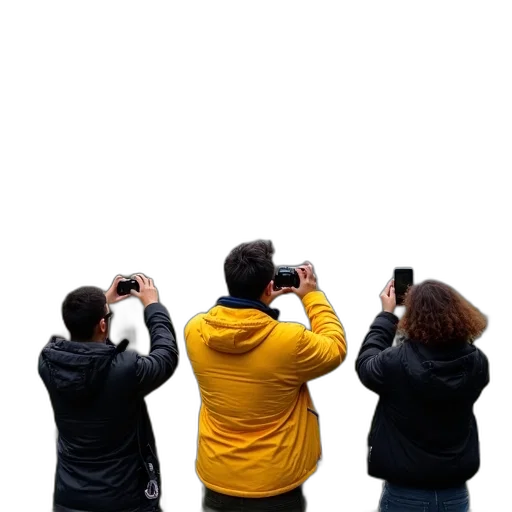 staff, jacket, face, robot, 3d render, photorealistic, concept art, group transparent PNG cut-out
