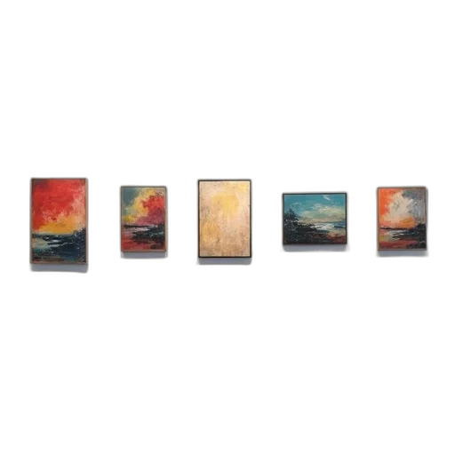 jewelry, oil painting, concept art, fantasy art, photorealistic, sunset, fire, colorful transparent PNG cut-out