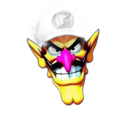 mask, hat, crown, face, 3d render, vaporwave, concept art, pixel art transparent PNG cut-out