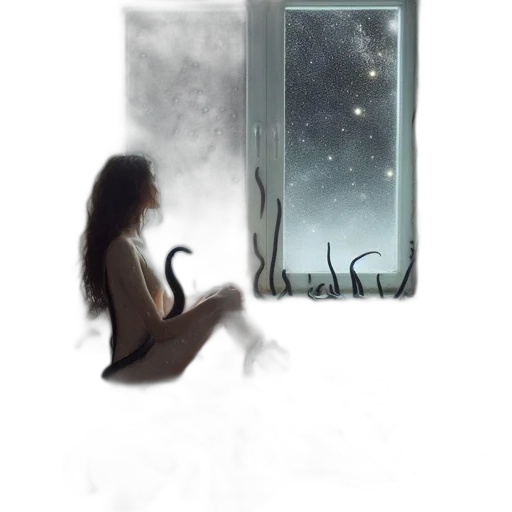 creature, dress, concept art, fantasy art, pixel art, watercolor, fog, rain transparent PNG cut-out