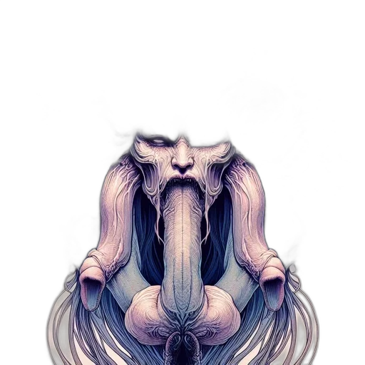 hair, creature, mask, face, fantasy art, watercolor, concept art, 3d render transparent PNG cut-out