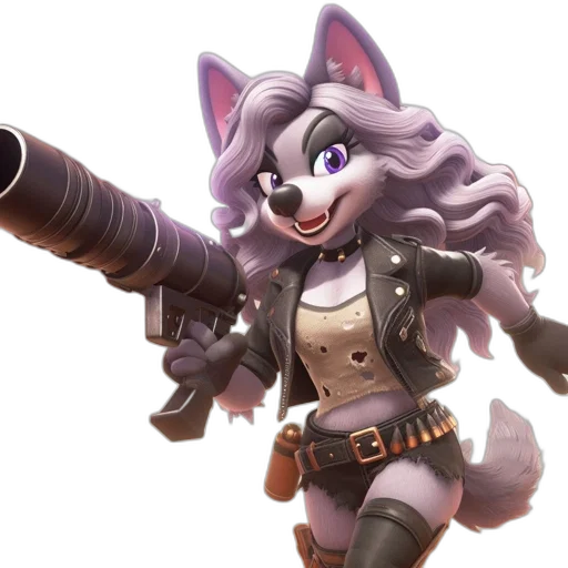 weapon, staff, animal, jacket, concept art, 3d render, fantasy art, pixel art transparent PNG cut-out