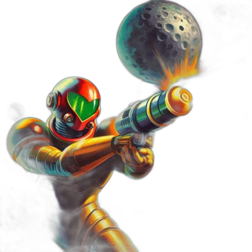 robot, weapon, staff, concept art, fantasy art, 3d render, comic book art, outer space transparent PNG cut-out